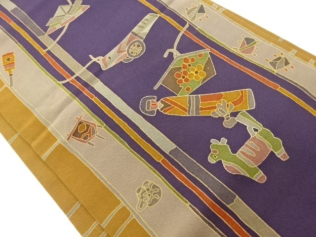 JAPANESE HIRAKI NAGOYA OBI / KINSAI / GEOMETRIC